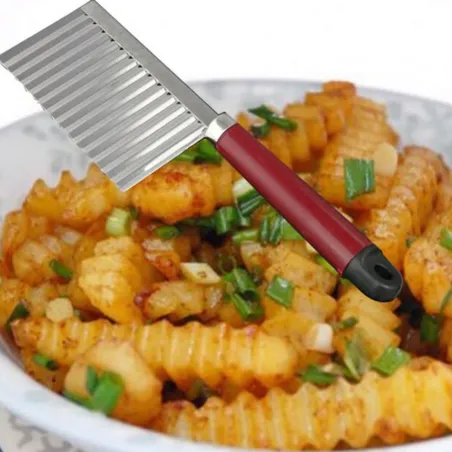Potato cutter - fries maker - curved chips - stainless steel knifeSteel