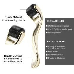Mikronål - titanium derma roller - anti-rynk - föryngrande ansikte / kroppsmassager
