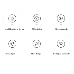 Bluetooth-kaiutin - magneettinen levitaatio - kelluva maailmanpallo - kellolla