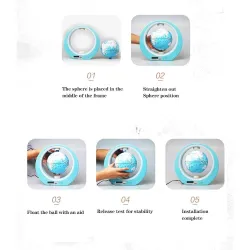 Bluetooth-kaiutin - magneettinen levitaatio - kelluva maailmanpallo - kellolla