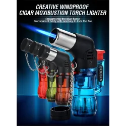 Mini butane lighter - jet flame - windproof - with capLighters