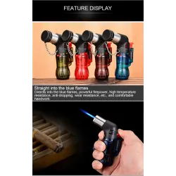 Mini butane lighter - jet flame - windproof - with capLighters