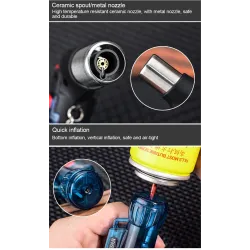 Mini briquet butane - flamme jet - coupe-vent - avec capuchon