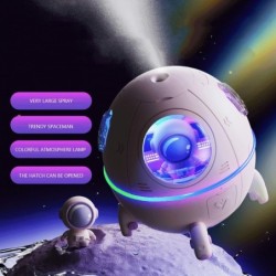 Ultraljudsluftfuktare - diffusor för eteriska oljor - rymdskepp / astronaut - LED - USB - 220ml