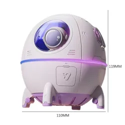 Ultralydsluftbefugter - diffuser for æteriske olier - rumskib / astronaut - LED - USB - 220ml