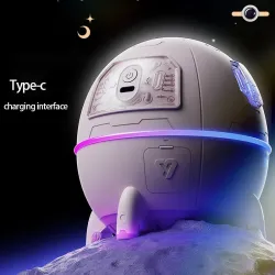 Humidificateur d'air à ultrasons - diffuseur d'huiles essentielles - vaisseau spatial / astronaute - LED - USB - 220ml