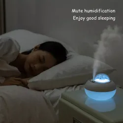 Ultralydsluftfugter - diffuser for æteriske olier - kattehoved - LED - USB - 300ml