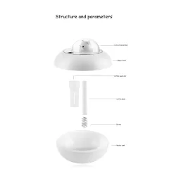 Ultralydsluftfugter - diffuser for æteriske olier - kattehoved - LED - USB - 300ml