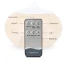 Humidificateur d'air à ultrasons - diffuseur d'huiles essentielles - LED - télécommande - grain de bois - 500 ml
