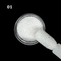 Esmalte de uñasBrillo de uñas brillante - copos de brillo blanco - polvo de arena