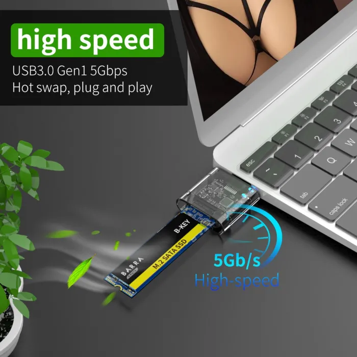 M2 SSD -kotelo - M.2 - USB 3.0 - SATA NGFF Caddy HDD -kortti