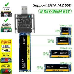 Obudowa M2 SSD - M.2 na USB 3.0 - SATA NGFF Caddy HDD cardKomputer & Laptop