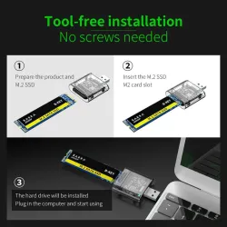 M2 SSD case - M.2 To USB 3.0 - SATA NGFF Caddy HDD cardComputers & Laptops