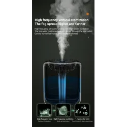 Ultralyd luftfukter - diffuser for essensielle oljer - LED - USB - 1200 ml