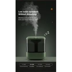Ultralyd luftfukter - diffuser for essensielle oljer - LED - USB - 1200 ml