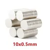 N35 - neodymmagnet - sterk skive - 10 mm * 0,5 mm - 100 stykker