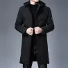 Lange winterjas met capuchon - rits - knopenJassen