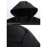 ChaquetasChaqueta larga de invierno con capucha - cremallera - botones