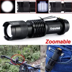 Minitaskulamppu - erittäin kirkas - säädettävä zoom-tarkennus - 2000Lm - CREE Q5 - LED