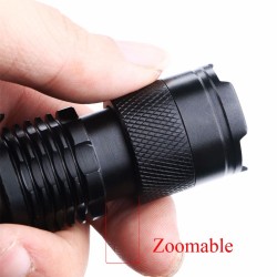 Mini-Taschenlampe - superhell - einstellbarer Zoom-Fokus - 2000 lm - CREE Q5 - LED