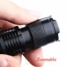 Mini torcia - super luminosa - messa a fuoco zoom regolabile - 2000Lm - CREE Q5 - LED