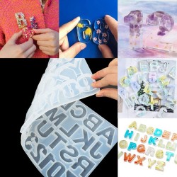 Alfabeto/números molde de silicone - resina de cristal - fazer arte