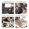 Marble Run - 3D träpussel - byggstenar - nattstad - set