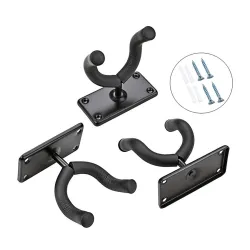 Veggmontert gitarholder - stålkrok - anti-skli