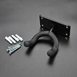 Veggmontert gitarholder - stålkrok - anti-skli