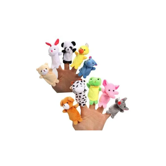 Fingers dukker - dyr form - plysj barnedukker - 10 stk