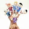 Fingers dukker - tegneseriefigurer - plys børnedukker - 6 stk