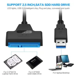 Cabo USB 3.0 para SATA de 22 pinos - SSD de 2,5 polegadas