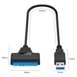 Cabo USB 3.0 para SATA de 22 pinos - SSD de 2,5 polegadas