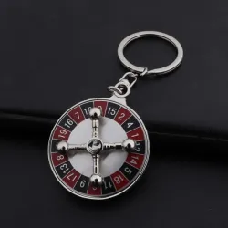 Roulette russe tournante - porte-clés rond rotatif