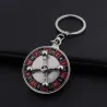 Roulette russe tournante - porte-clés rond rotatif