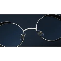 Lunettes de soleil rondes en métal - style steampunk / gothique - UV400 - unisexe