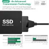 SATA USB 3.0 / 2.0 / Type-C - kaapeli - sovitin - 2,5 tuuman ulkoinen SSD HDD