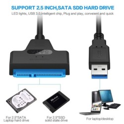 Da SATA a USB 3.0 / 2.0 / tipo C - cavo - adattatore - HDD SSD esterno da 2,5 pollici