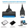 SATA till USB 3.0 / 2.0 / typ-C - kabel - adapter - 2,5 tum extern SSD HDD