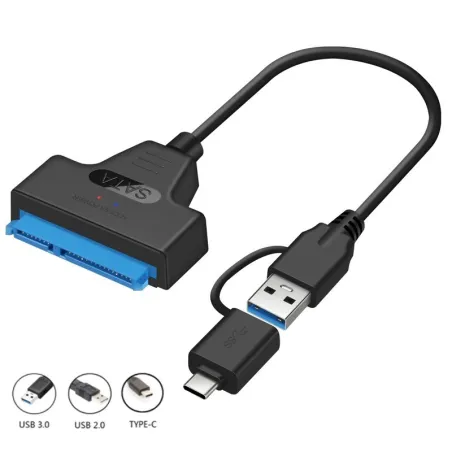 SATA zu USB 3.0 / 2.0 / Typ-C - Kabel - Adapter - 2,5 Zoll externe SSD HDD