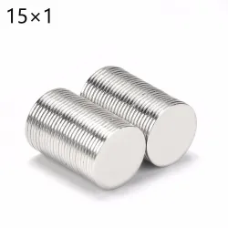 N50 - magnete al neodimio - disco tondo - 15mm * 1mm - 50 pezzi