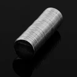 N50 - neodyymimagneetti - pyöreä levy - 15mm * 1mm - 50 kpl