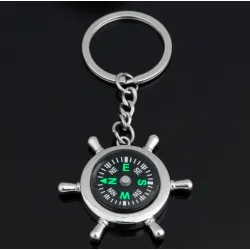Wheel rudder - compass - keychainKeyrings