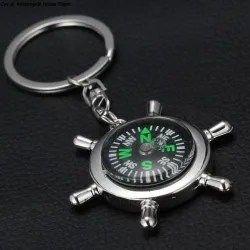 Wheel rudder - compass - keychainKeyrings