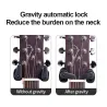 Wall mounted guitar bracket - non-slip - with auto lockGuitars