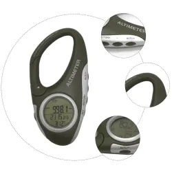 Digitalt LCD display kompass - barometer - med karabinkrok
