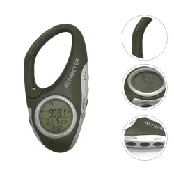 Digitalt LCD display kompass - barometer - med karabinkrok