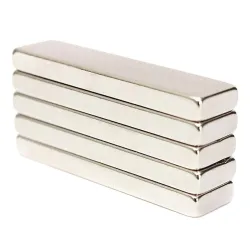 N52 - aimant néodyme - bloc rectangulaire super puissant - 40mm * 10mm * 4mm - 5 pièces