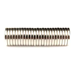 N52 - neodymmagnet - supersterk rund skive - 12mm * 2mm - 25 stykker