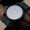 Fasjonabel militærkvartsklokke - lærreim - unisex